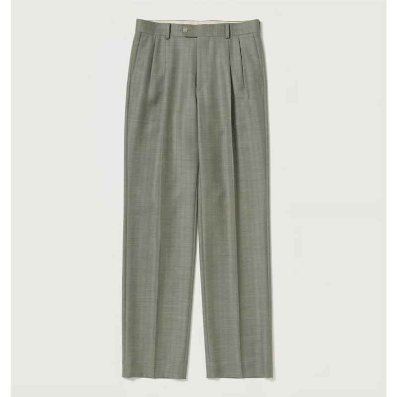 AURALEE BLUEFACED WOOL TWO-TUCK SLACKS | Less