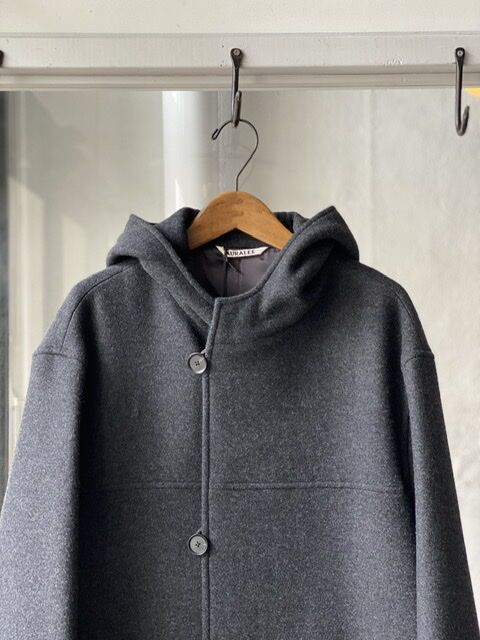 AURALEE LIGHT MELTON HOODED COAT A20AC03LM (wo AURALEE LIGHT MELTON HOODED COAT A20AC03LM (wo
