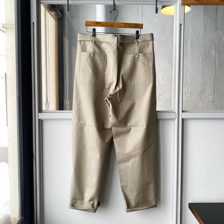 AURALEE　WASHED FINX SILK CHAMBRAY BELTED PANTS
