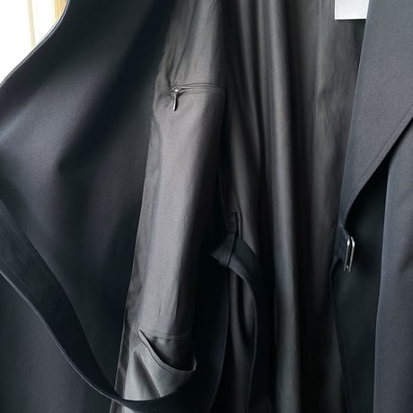 COMOLI　コットンギャバ　タイロッケンコート  （BLACK)