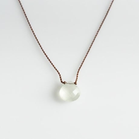 Margaret Solow 　Small Faceted Stone Necklace  Prehnite