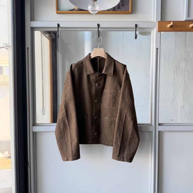 AURALEE GARMENT-DYED ORGANIC COTTON HEAVY TWILL