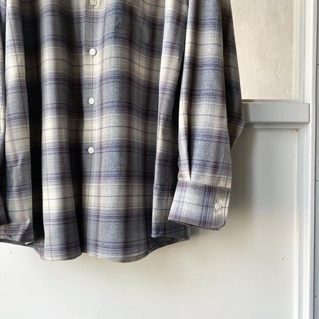 AURALEE 　SUPER LIGHT WOOL CHECK SHIRTS