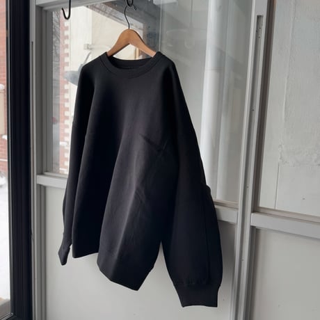ssstein　  COTTON DOUBLE KNIT TUCKED CREW NECK LS