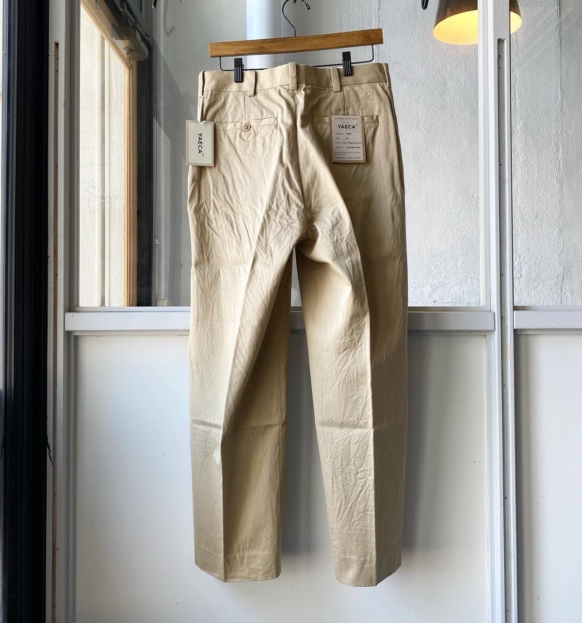 新品 YAECA チノクリーズドパンツ 28 NAVY 60601 ヤエカ YAECA チノパン クリースド NAVY 〔メンズ〕【10605】 YAECA