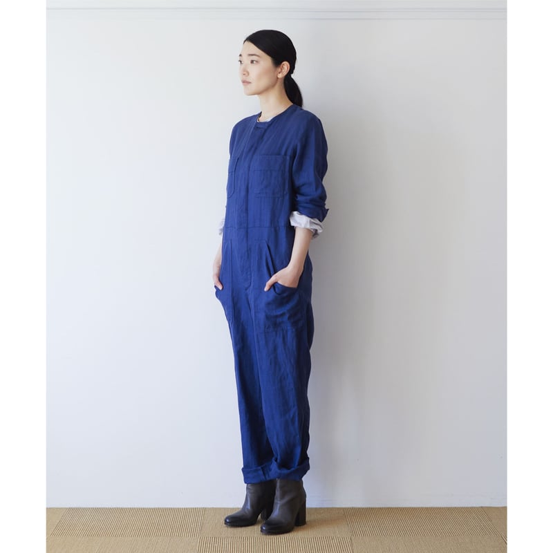 fruits of life リネンオールインワン/青黛色(ネイビー) | Less Hi