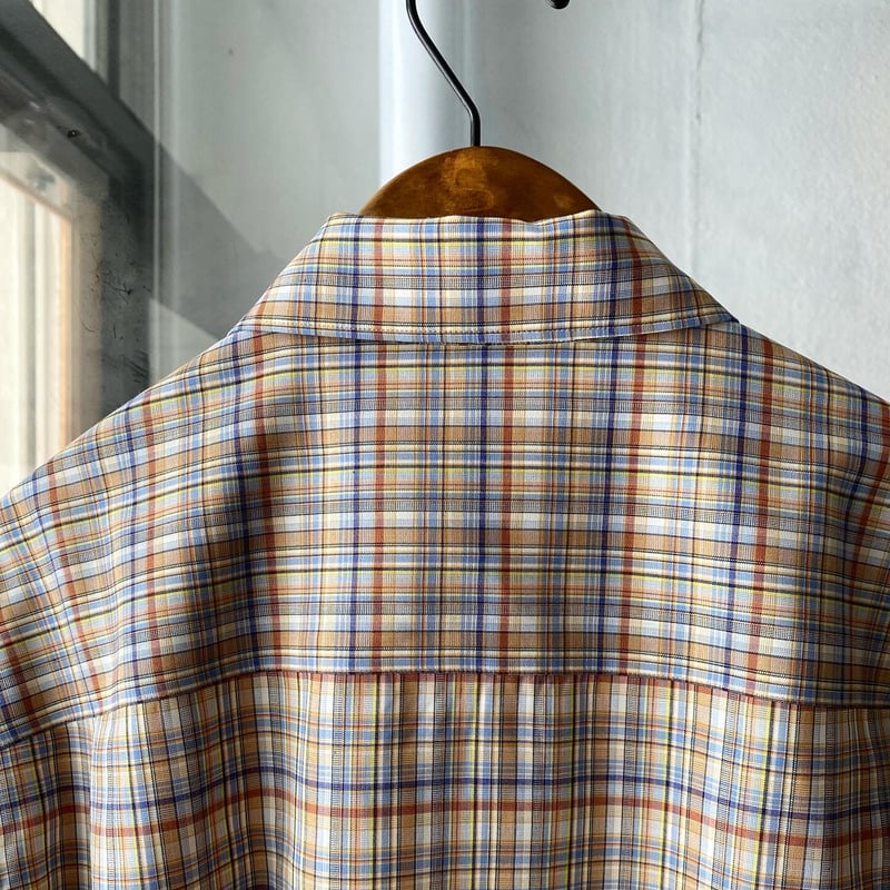 AURALEE WASHABLE SUPER LIGHT WOOL CHECK SHIRT