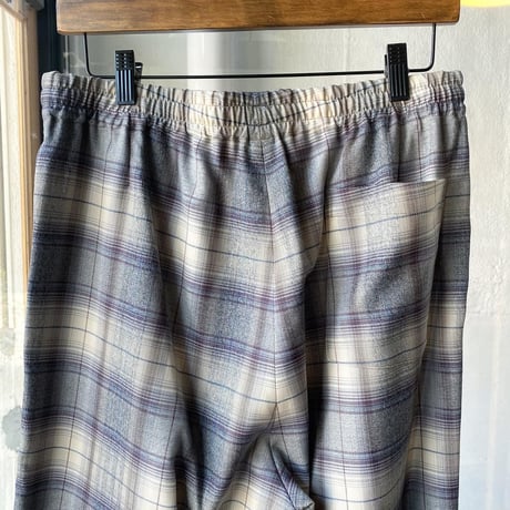 AURALEE 　SUPER LIGHT WOOL CHECK EASY SLACKS