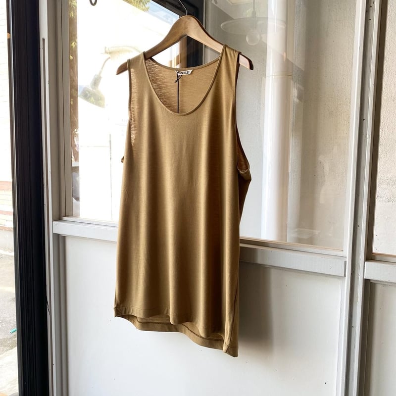 AURALEE SUPER SOFT WOOL JERSEY TANK | Less Hi