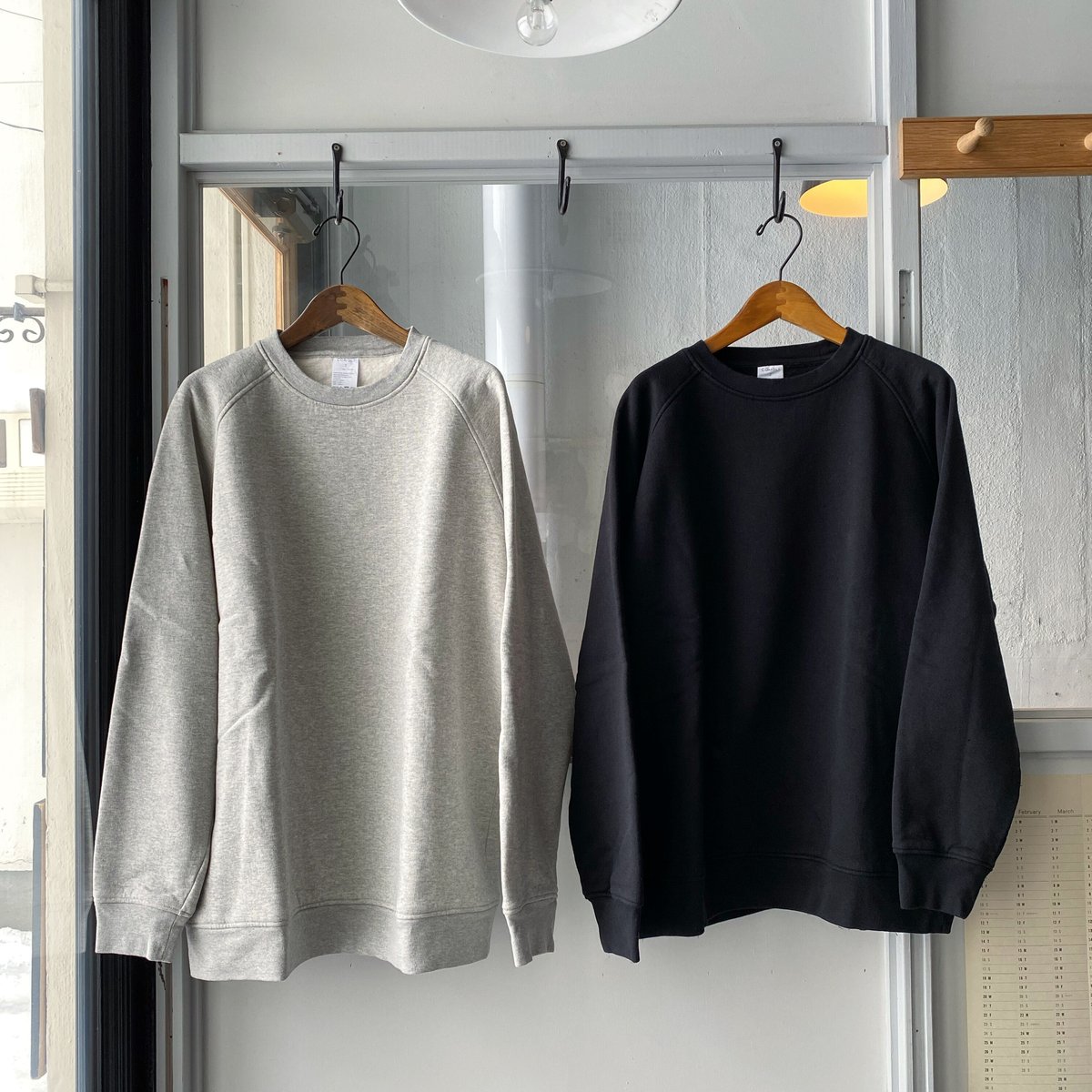 comoli 21AW コットン吊裏毛クルーネック 3 heather gray