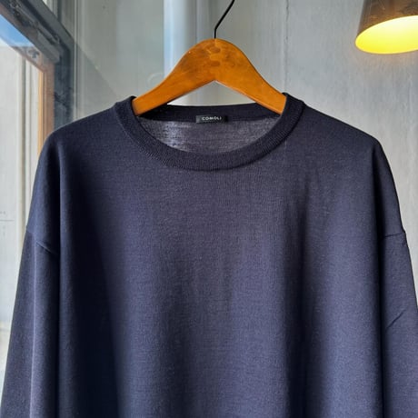 COMOLI　ウール クルーネックニット