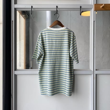 AURALEE　HARD TWIST COTTON BORDER  TEE