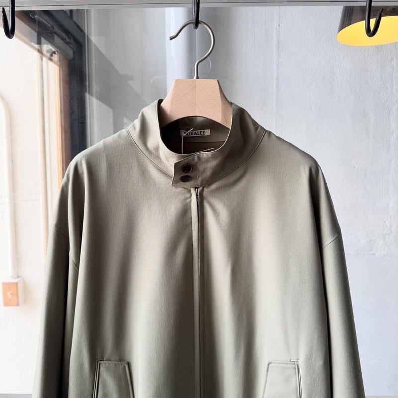 AURALEE ULTRA FINE TROPICAL WOOL ZIP BLOUSON |