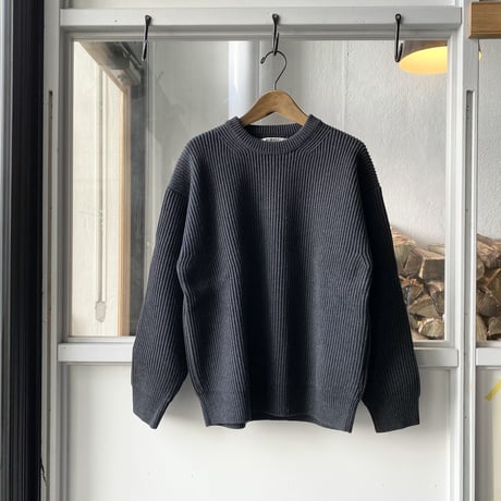 AURALEE  SUPER FINE WOOL RIB KNIT BIG P/O A20AD06RK (womens)