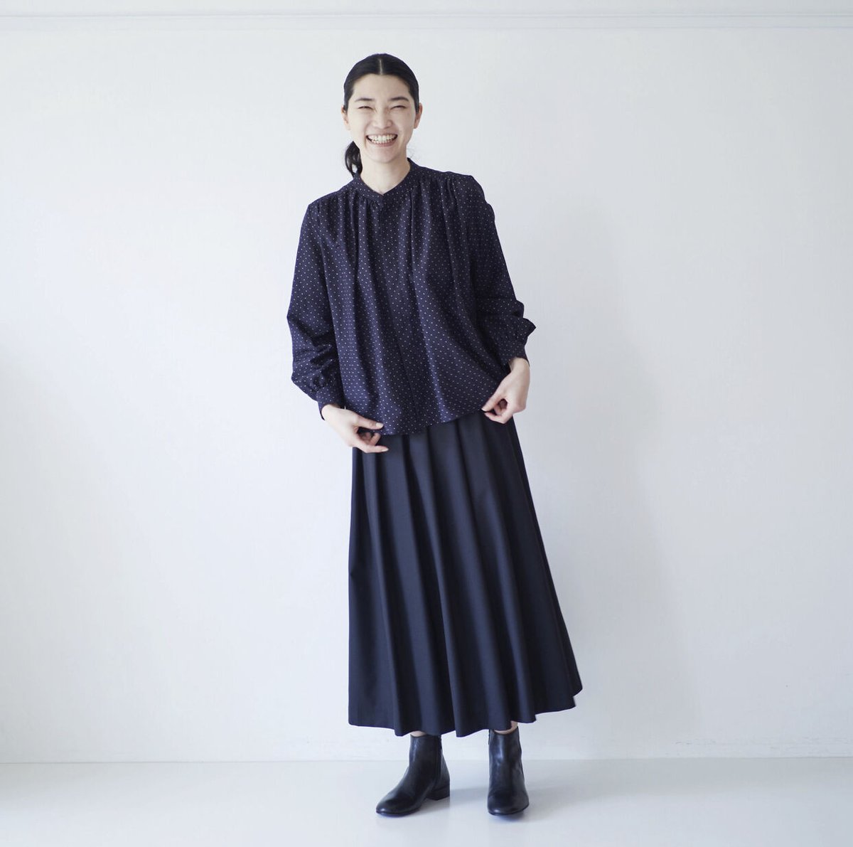 fruits of life ドットブラウス | Less Higashikawa