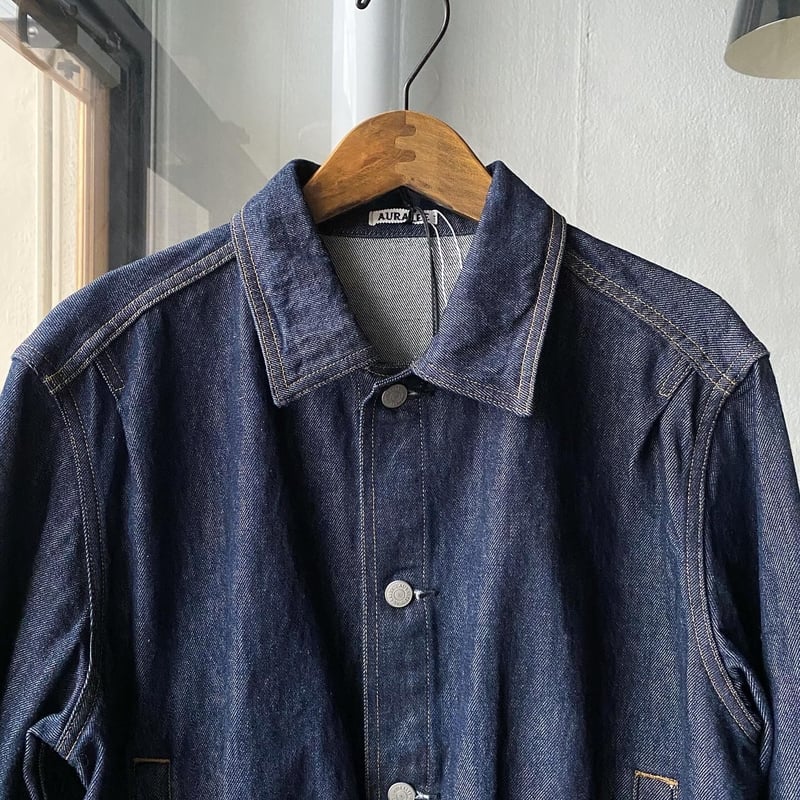 AURALEE WASHED HARD TWIST DENIM BLOUZON | Les AURALEE WASHED HARD TWIST DENIM BLOUZON | Les