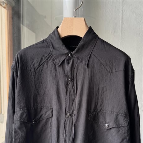 COMOLI　シルク製品染 ウエスタンシャツ