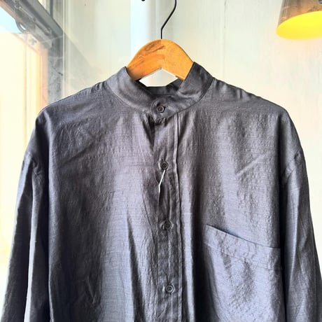 COMOLI　ウールシルク プルオーバーシャツ
