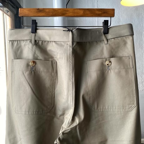 AURALEE　WASHED FINX SILK CHAMBRAY BELTED PANTS