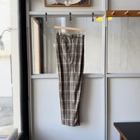 AURALEE　SUPER FINE TROPICAL WOOL CHECK TWO-TUCK SLACKS