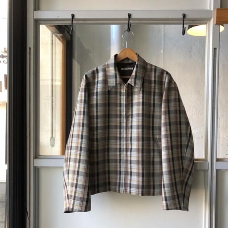 AURALEE  DOUBLE FACE CHECK ZIP BLOUSON (Mens)