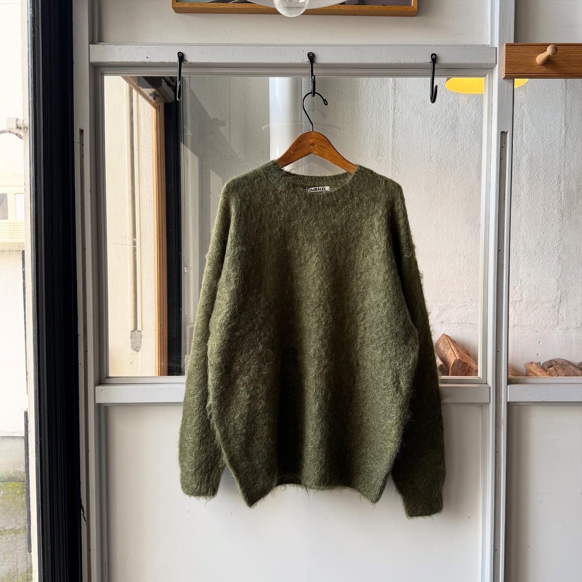 AURALEE BRUSHED SUPER KID MOHAIR KNIT P/O | Les
