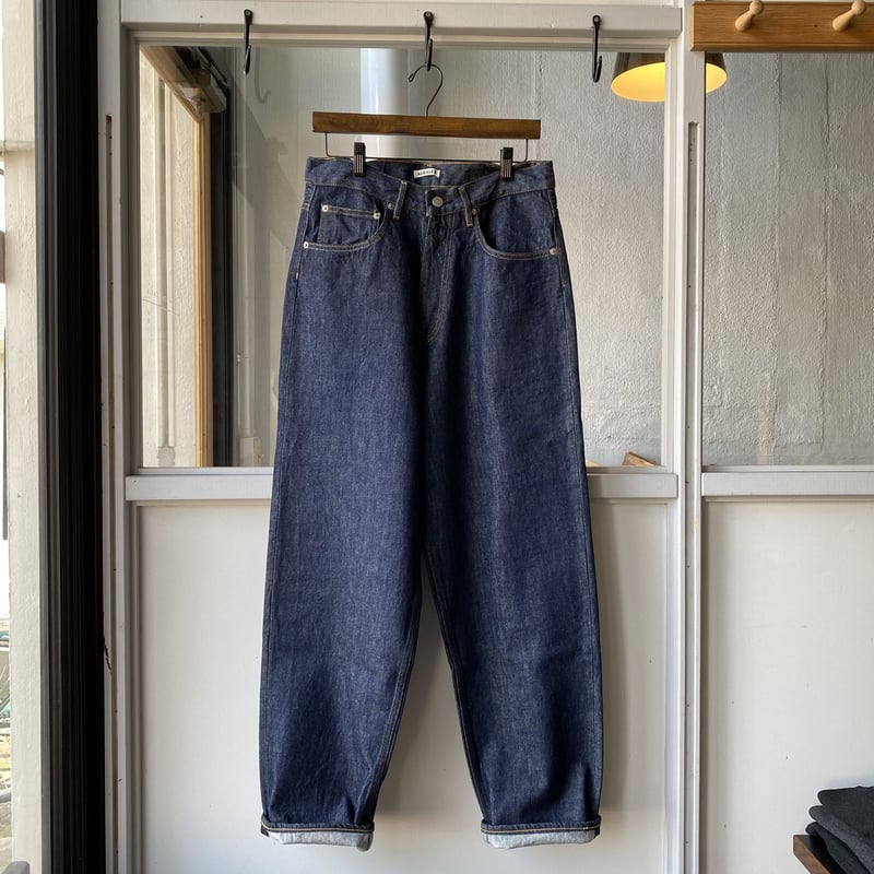AURALEE HARD TWIST DENIM WIDE PANTS | Less H AURALEE HARD TWIST DENIM WIDE PANTS | Less H