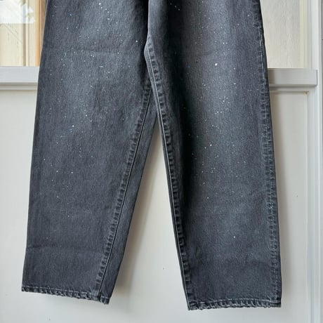 ssstein　  VINTAGE REPRODUCTION SPLASHED DENIM JEANS　BLACK