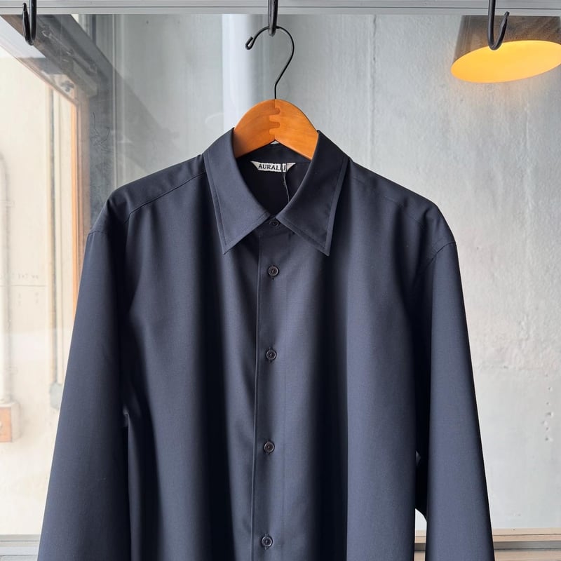 AURALEE SUPER FINE TROPICAL WOOL SHIRT | Less