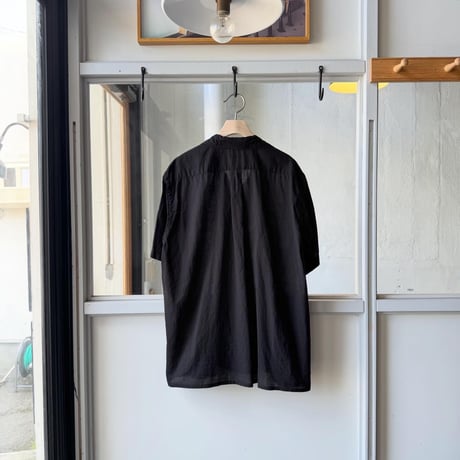 COMOLI　KHADIコットン 半袖オープンカラーシャツ