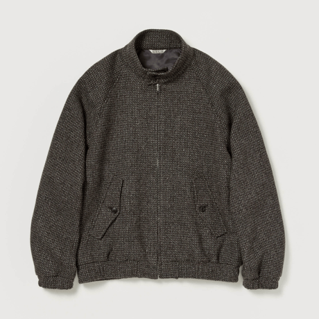 AURALEE　ALPACA WOOL SILK TWEED ZIP BLOUSON