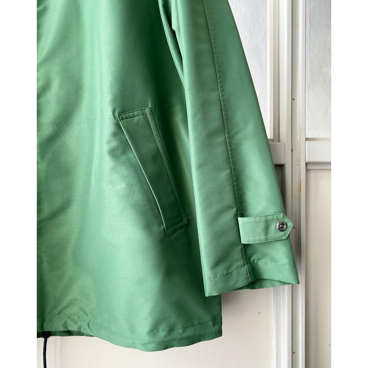 AURALEE SILK POLYESTER GROSGRAIN HOODED BLOUS AURALEE SILK POLYESTER GROSGRAIN HOODED BLOUS