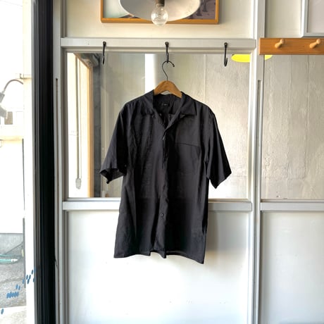 COMOLI　KHADIコットン半袖 オープンカラーシャツ