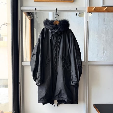 COMOLI　コットンナイロン ミリタリーフーデッドコート
