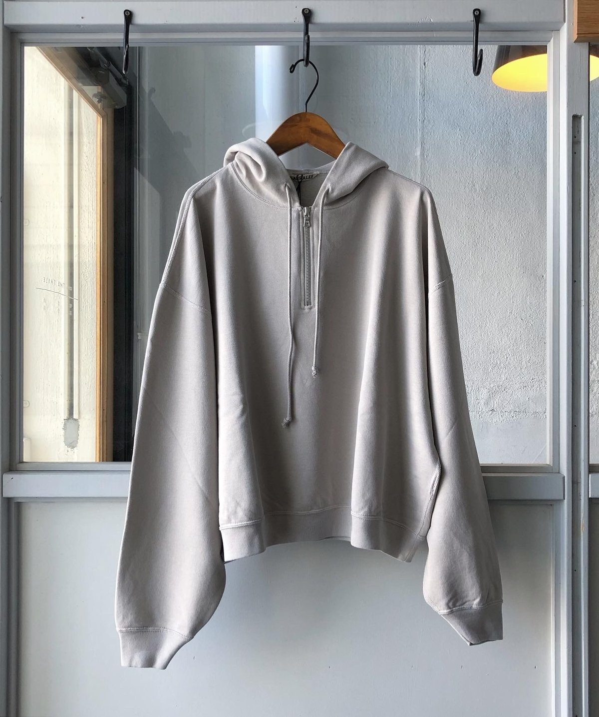 AURALEE / オーラリー | 2020SS | SUPER SOFT SWEAT BIG P/O PARKA ハーフジップパーカー | 0 | ナチュラル | レディース