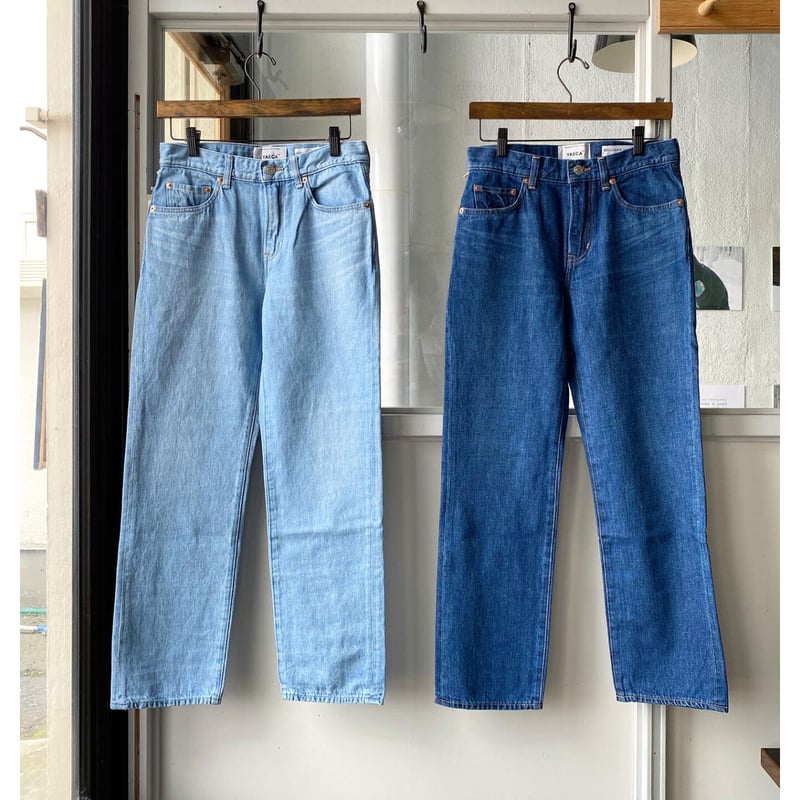 YAECA [ WOMEN ] デニム パイプドステム USED 3-11U |