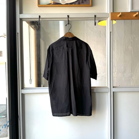 COMOLI　KHADIコットン半袖 オープンカラーシャツ