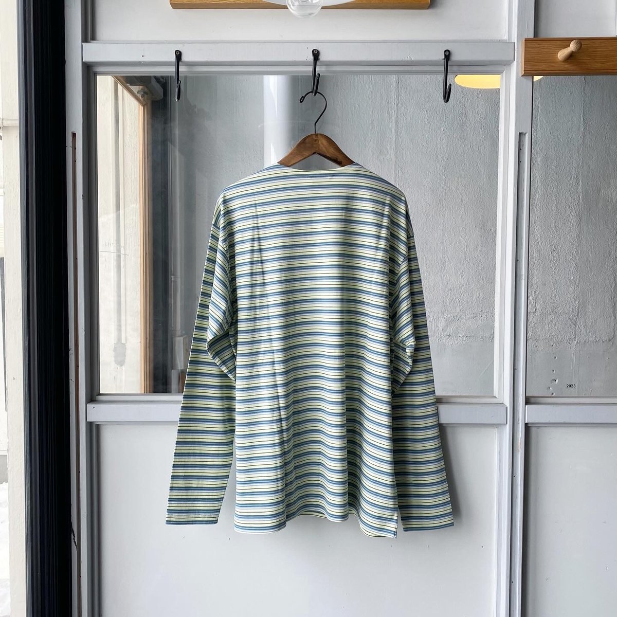 【未使用タグ付】AURALEE BORDER BOAT NECK TSHIRTS AURALEE HARD TWIST COTTON BORDER BOAT NECK L/S