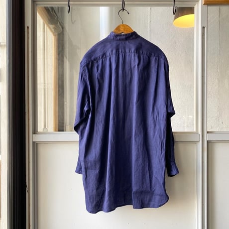 COMOLI   リネンWクロス プルオーバーシャツ