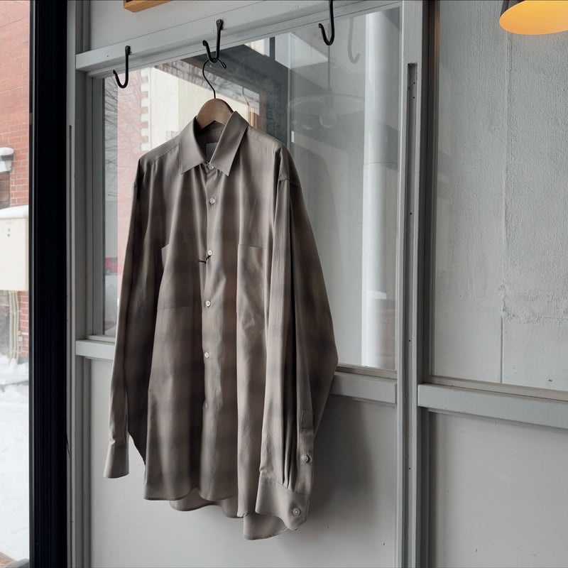 ssstein C/R CHECK OVERSIZED DOWN PAT SHIRT |