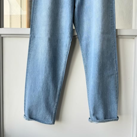 AURALEE　SELVEDGE FADED LIGHT DENIM WIDE PANTS