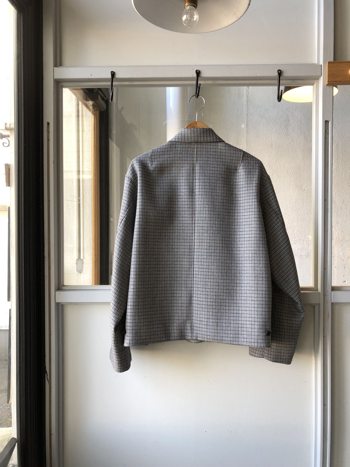 ブルゾンAURALEE18AW DOUBLE FACE CHECK ZIP BLOUSO