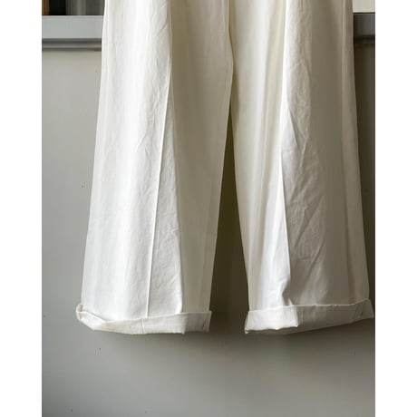 AURALEE   WASHED FINX LIGHT CHINO TUCK WIDE PANTS A20SP02CN  (womens)
