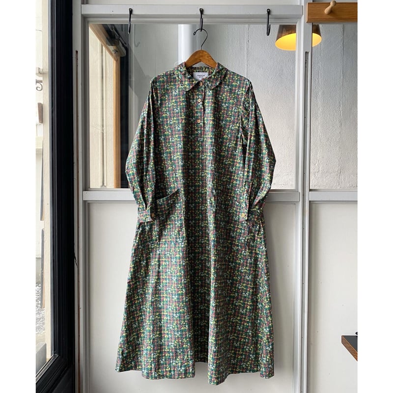YAECA (ヤエカ) WRITE BUTTON SHIRT LIBERTY COTTON / ボタン