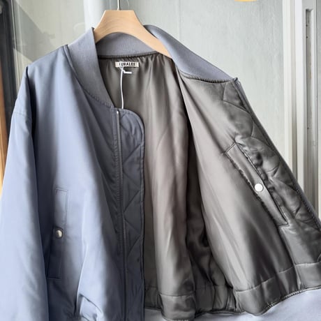AURALEE　HIGH DENSITY SILK TWILL FLIGHT BLOUSON