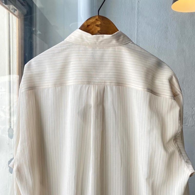 AURALEE HARD TWIST FINX ORGANDY STRIPE SHIRT |