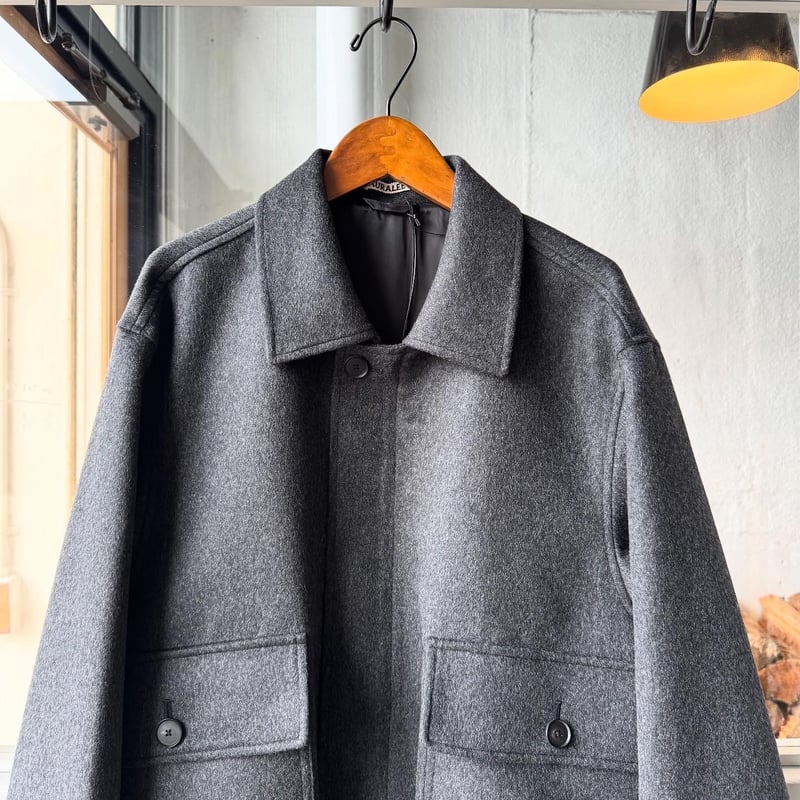 AURALEE CASHMERE MOLESKIN ZIP BLOUSON | Less H