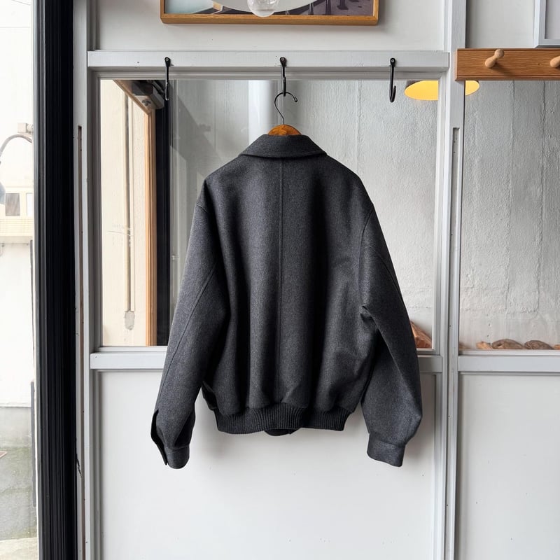 AURALEE CASHMERE MOLESKIN ZIP BLOUSON | Less H