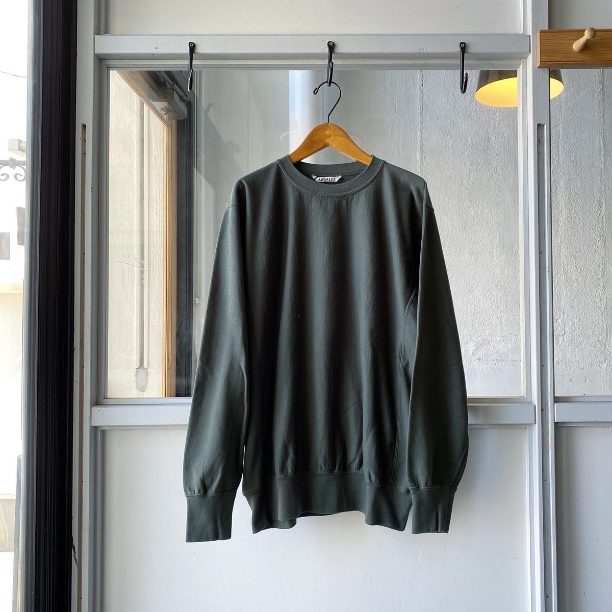 AURALEE SUPER HIGH GAUGE SWEAT BIG P/O (Mens)