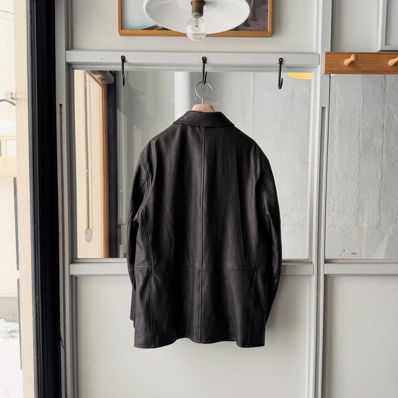 AURALEE TEXTURED LAMB LEATHER BLOUSON | Less H